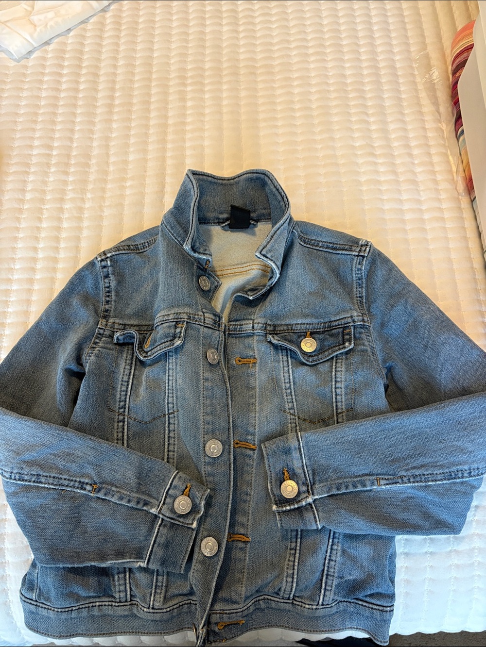 Girls H& M  Light Wash Denim Jacket - Classic Blue